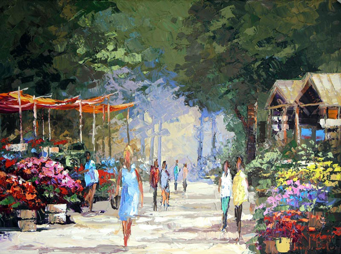 Flower Market 0803 30x40